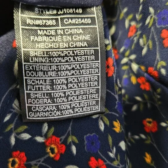 JACK by BB DAKOTA Blue Floral Mini Dress Long sleeves  Size S - Picture 13 of 16